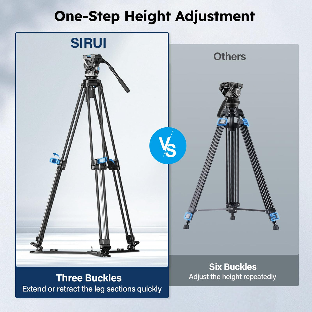 Carbon Fiber Video Tripod with Fluid Head B3863