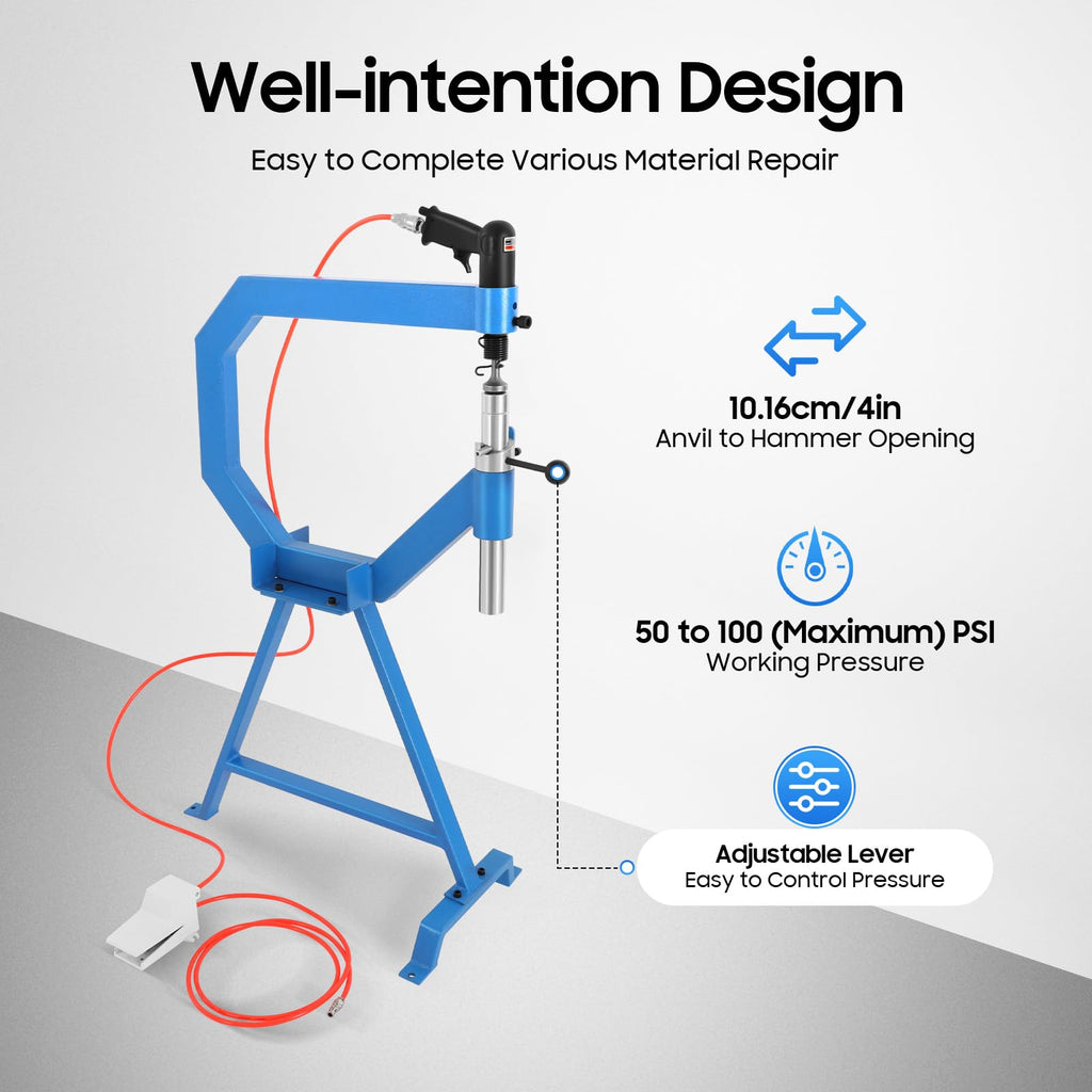 Pneumatic Planishing Hammer with Stand and Pedal B5216