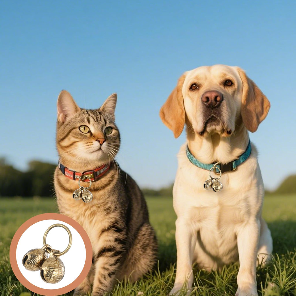 Copper Brass Dog Collar Bells 4 PCS K42075