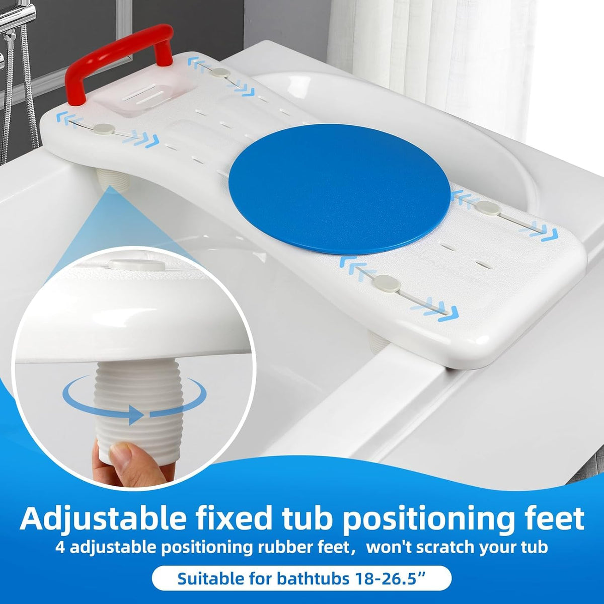 Rotating Tub Transfer Bench with Handle, 300 lbs M6929