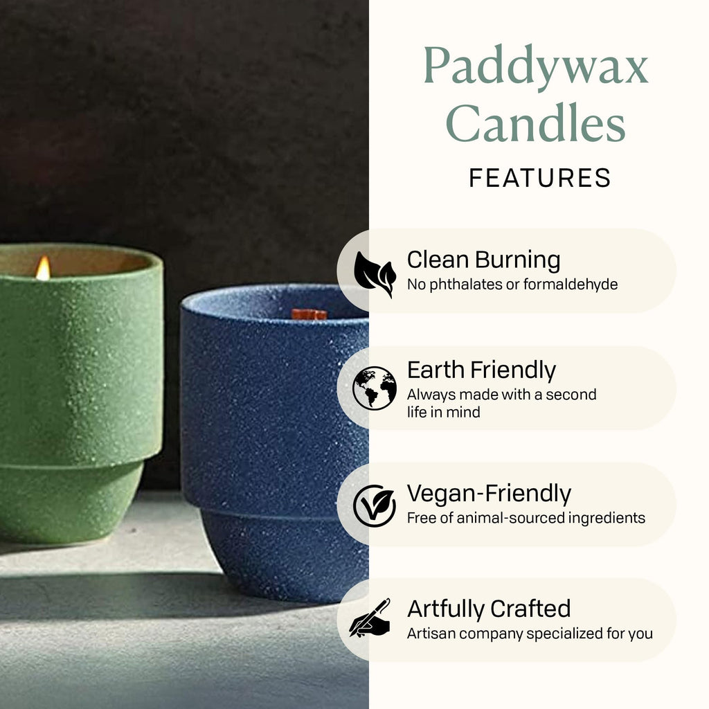 Scented Soy Candle in Reusable Ceramic Jar with Wood Wick, 11 oz Q830