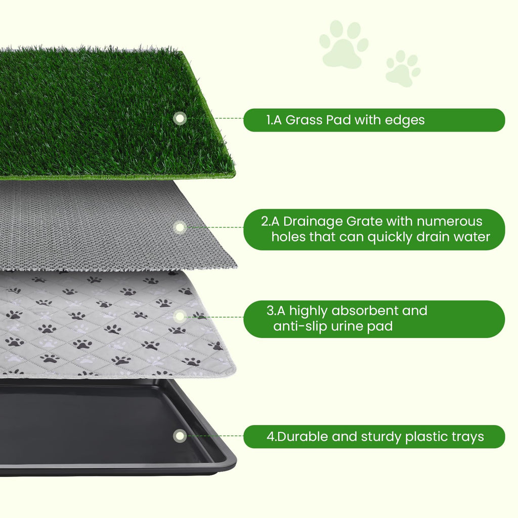 Artificial Grass Dog Potty Pad with Tray N4471