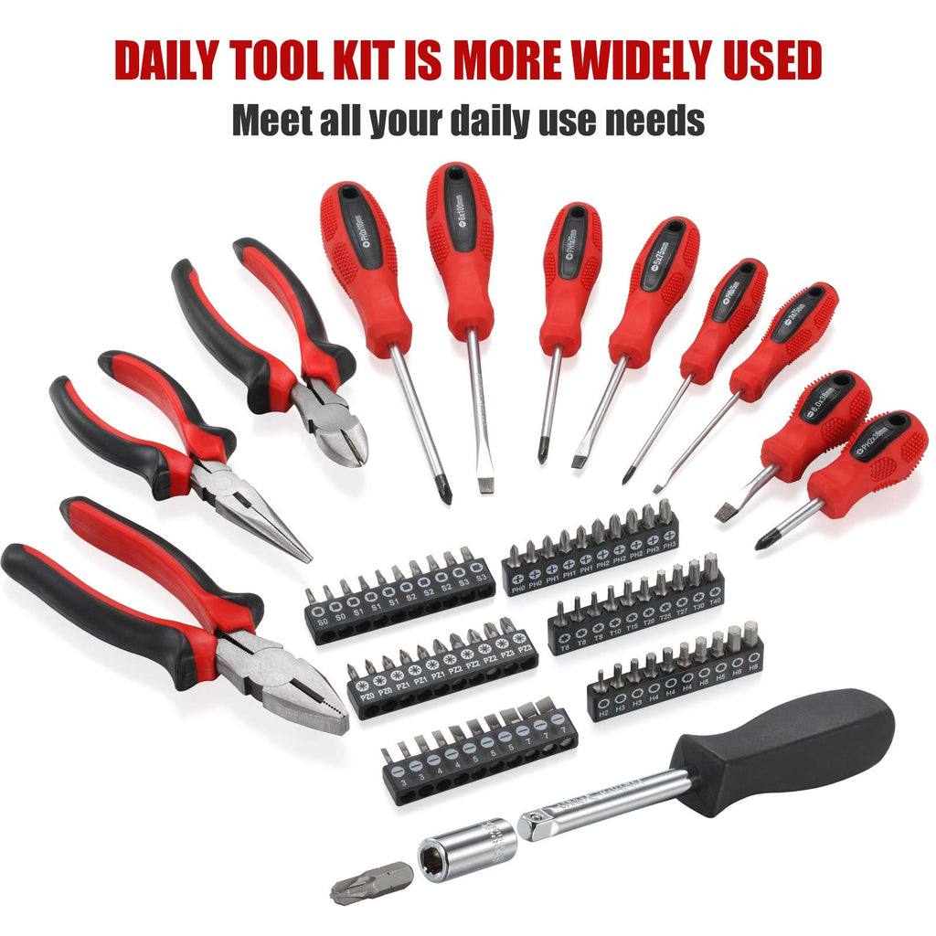 438-Piece Mechanics Tool Set with 3-Drawer Metal Box J85869