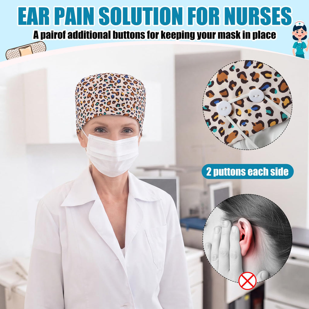 4 Pcs Nurse Scrub Caps R85450