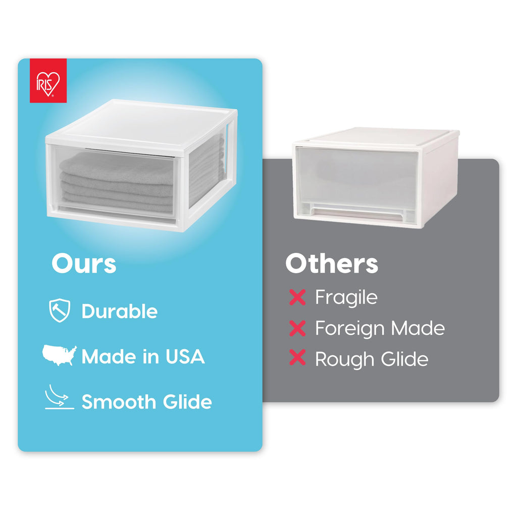 2-Pack 30 Qt. White Stacking Drawer Organizer U727844