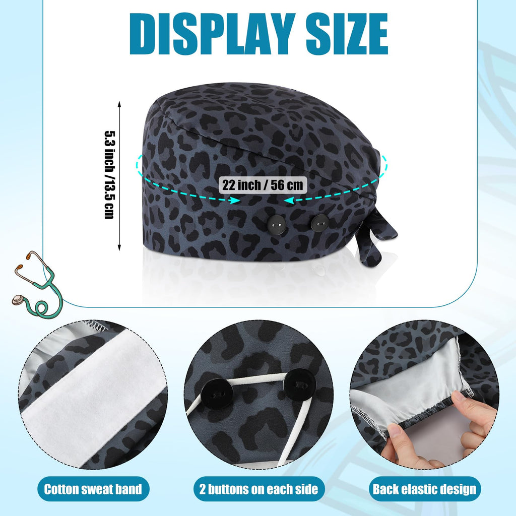 4 Pcs Nurse Scrub Caps R85450