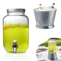 Glass Beverage Dispenser with Stand 1 Gallon X7018