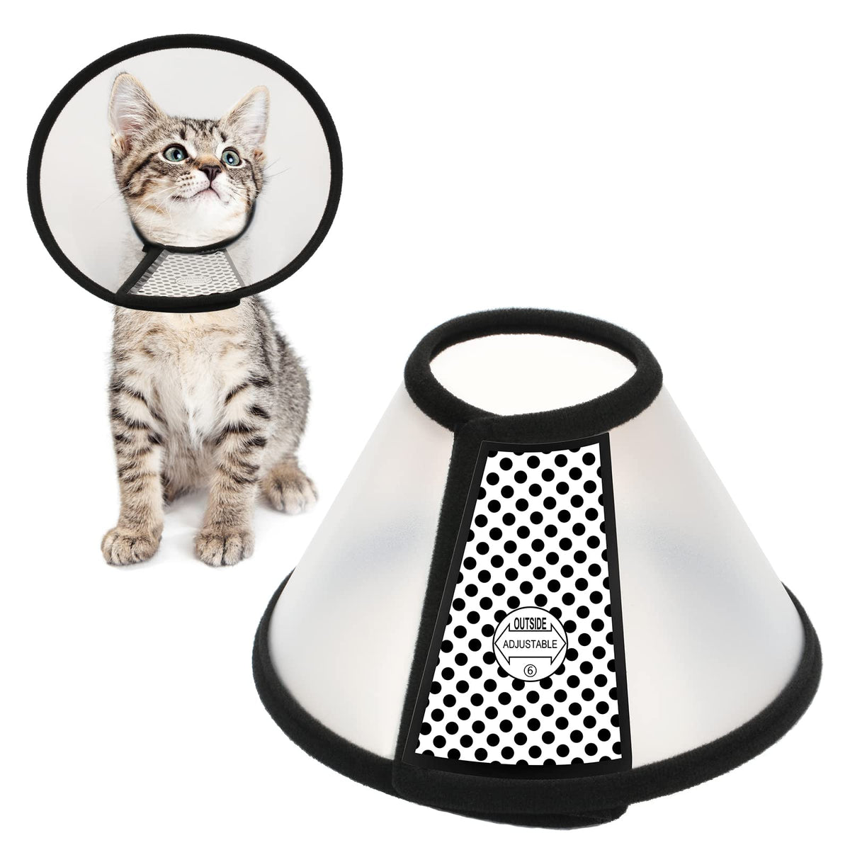 Adjustable Plastic Recovery Pet Cone A9331