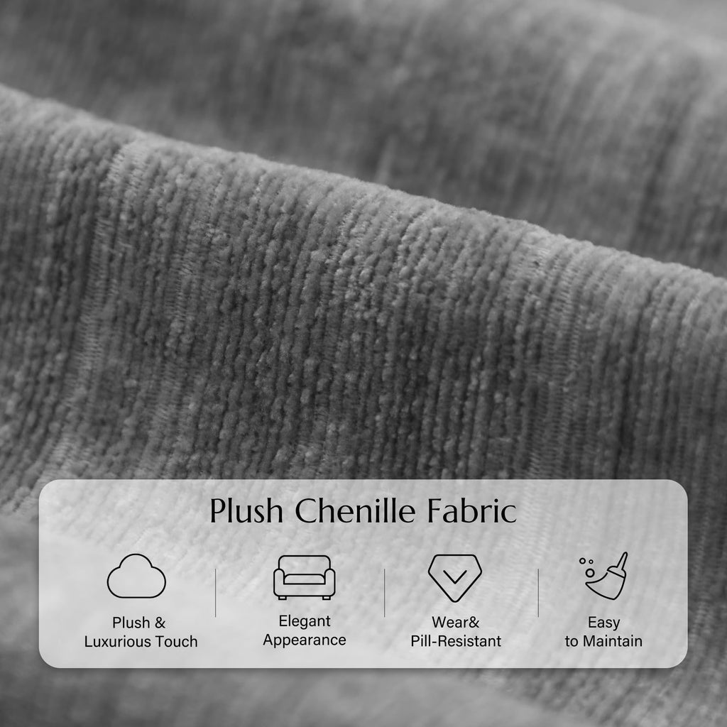 64" Gray Chenille 2-seater Sofa A230626