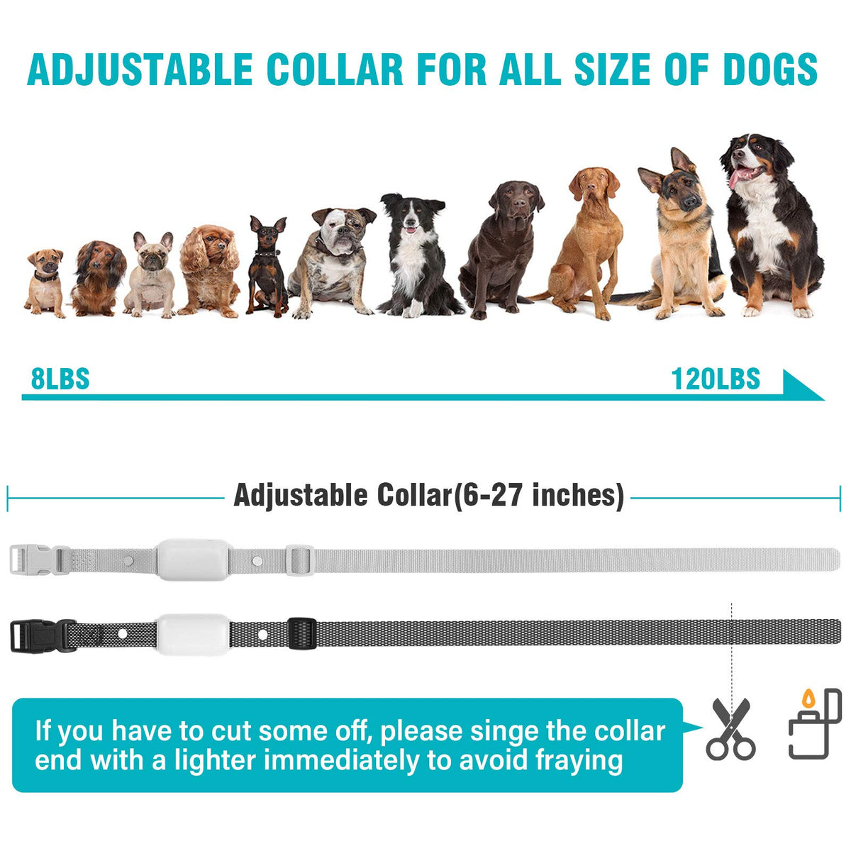 Waterproof Rechargeable Electric Dog Training Collar with Remote B807754