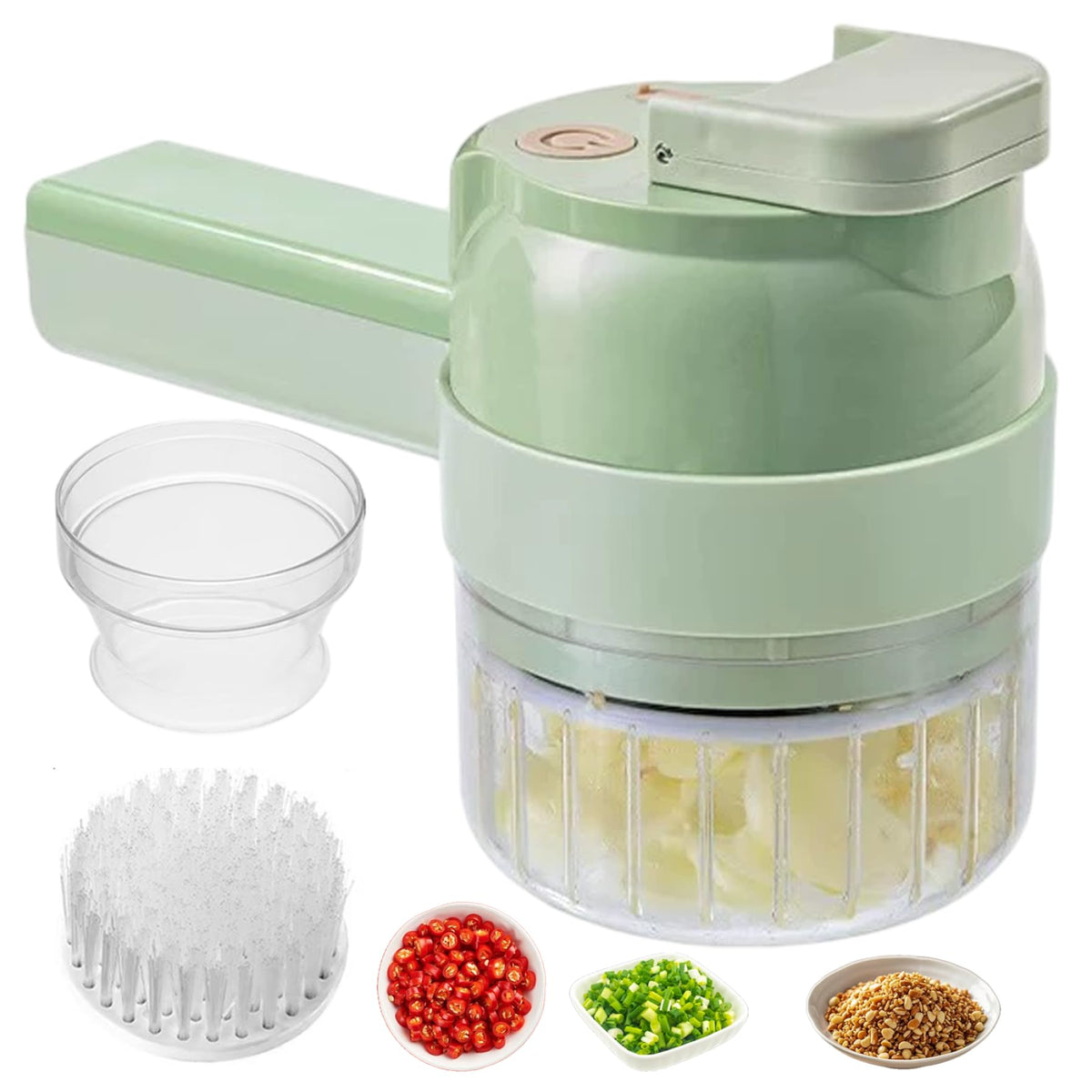 Wireless Mini 4 in 1 Electric Vegetable Chopper Rechargeable Food Cutter K9848