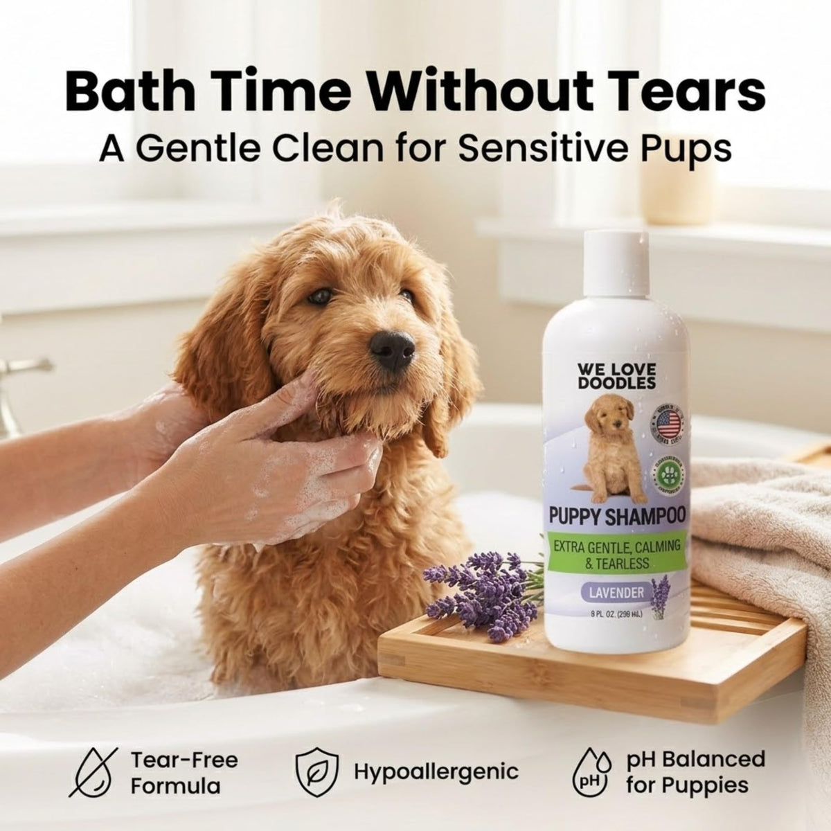 Tearless Hypoallergenic Puppy Shampoo & Conditioner 8 oz T850786