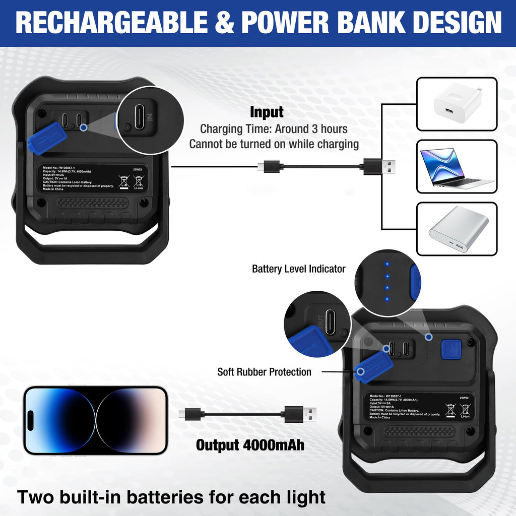 Magnetic Rechargeable LED Work Light O512894