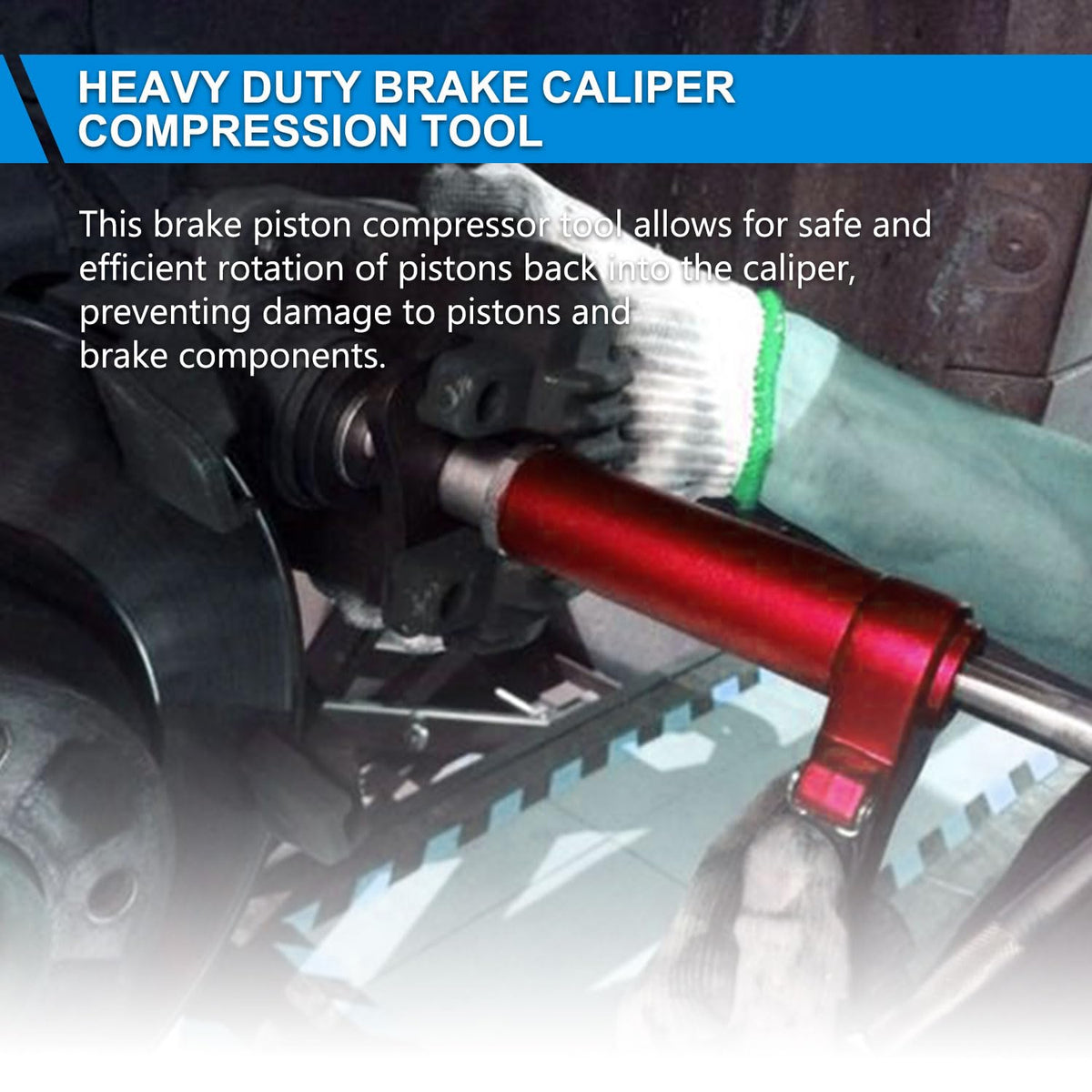 28-Piece Heavy Duty Pneumatic Brake Caliper Compression Tool Set with 23 Adapters A3371