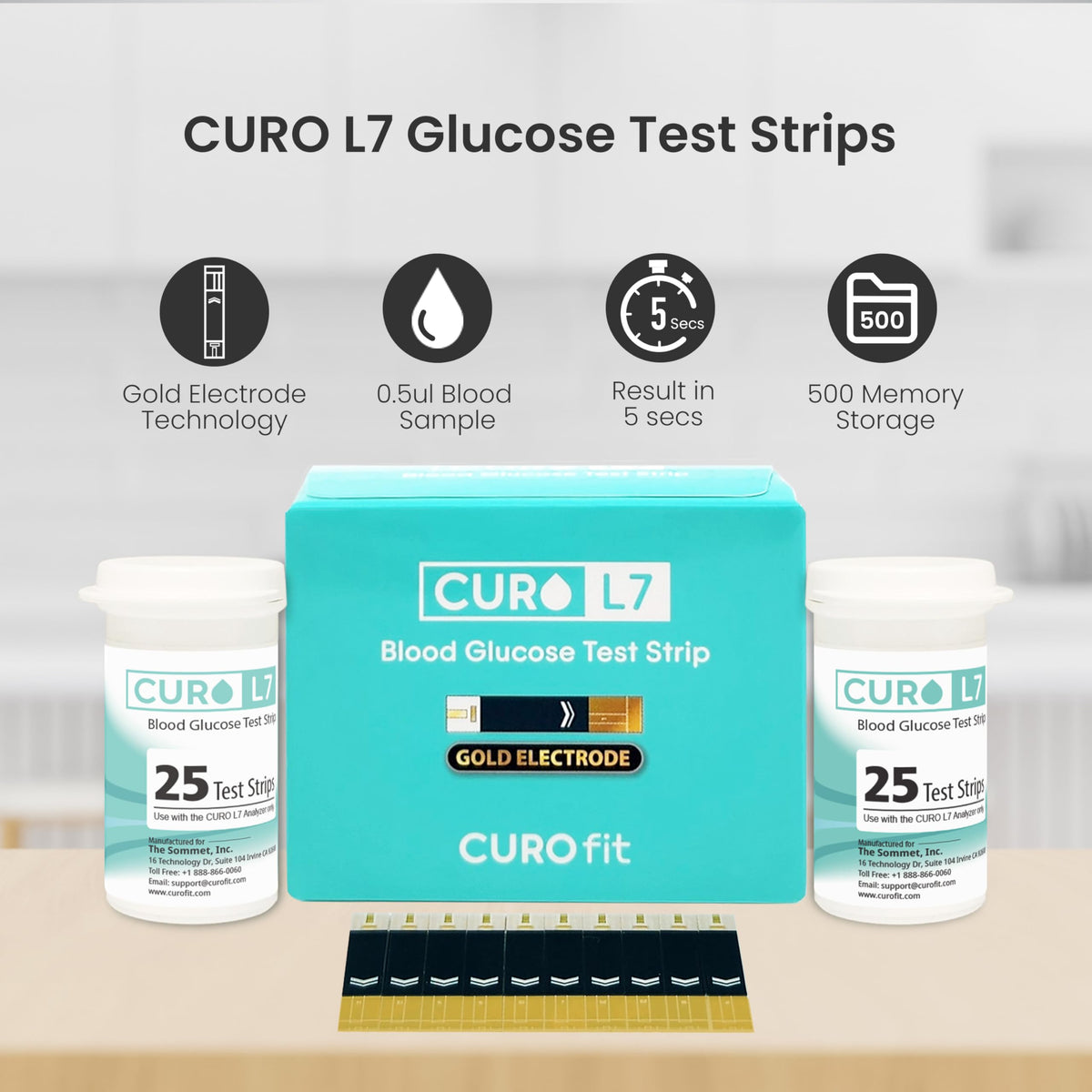 Glucose Test Strips, 100 Count, No Coding Z463485
