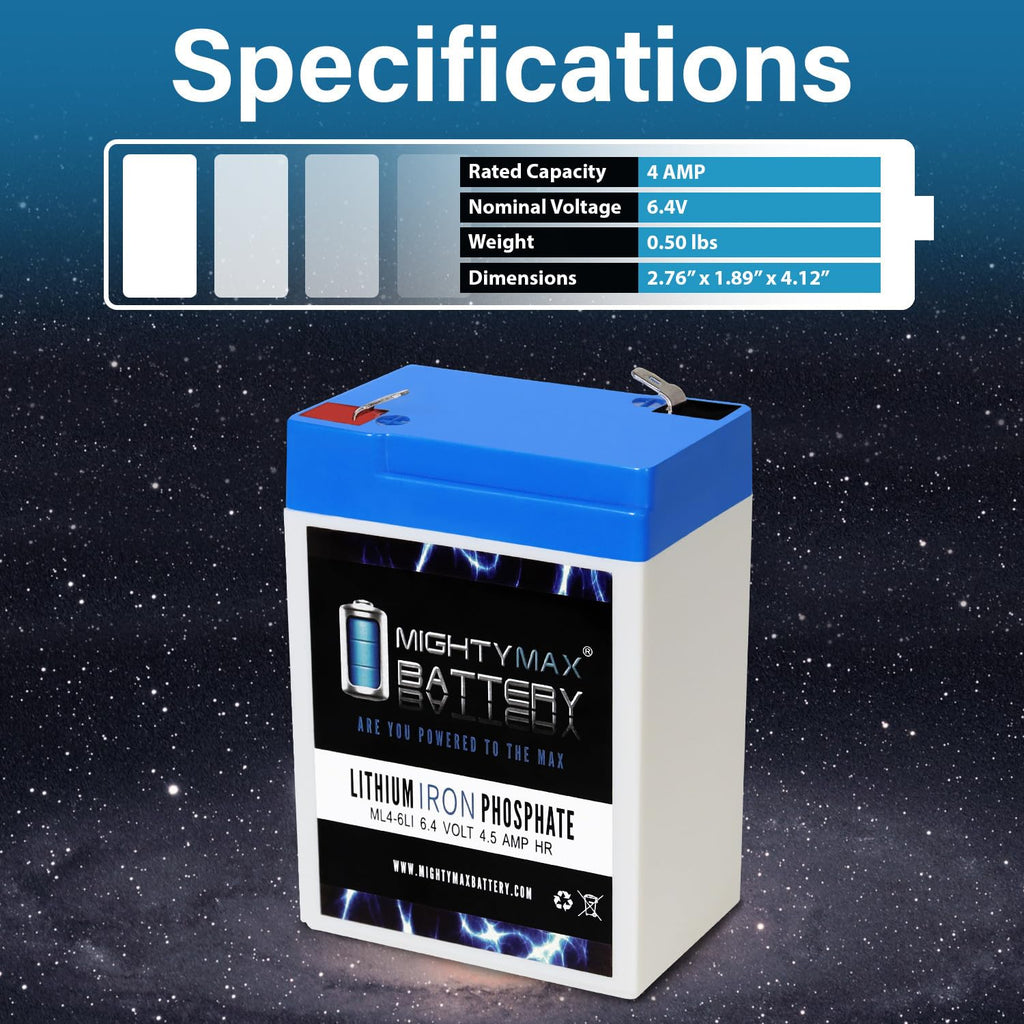 6V 4.5AH Lithium Replacement Battery F40706
