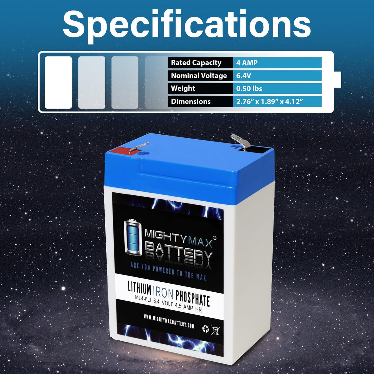 6V 4.5AH Lithium Replacement Battery F40706