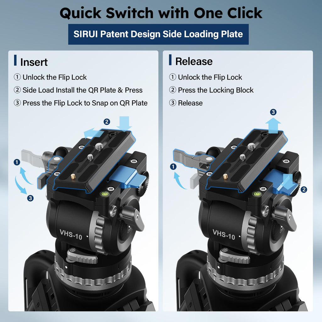 Carbon Fiber Video Tripod with Fluid Head B3863
