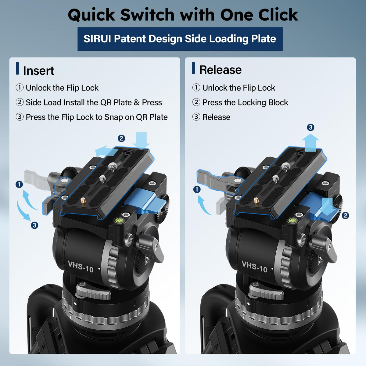 Carbon Fiber Video Tripod with Fluid Head B3863