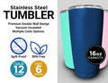16 oz Insulated Stainless Steel Tumblers 2 Pack Black S4804