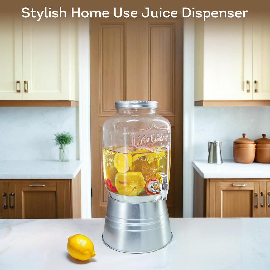 Glass Beverage Dispenser with Stand 1 Gallon X7018