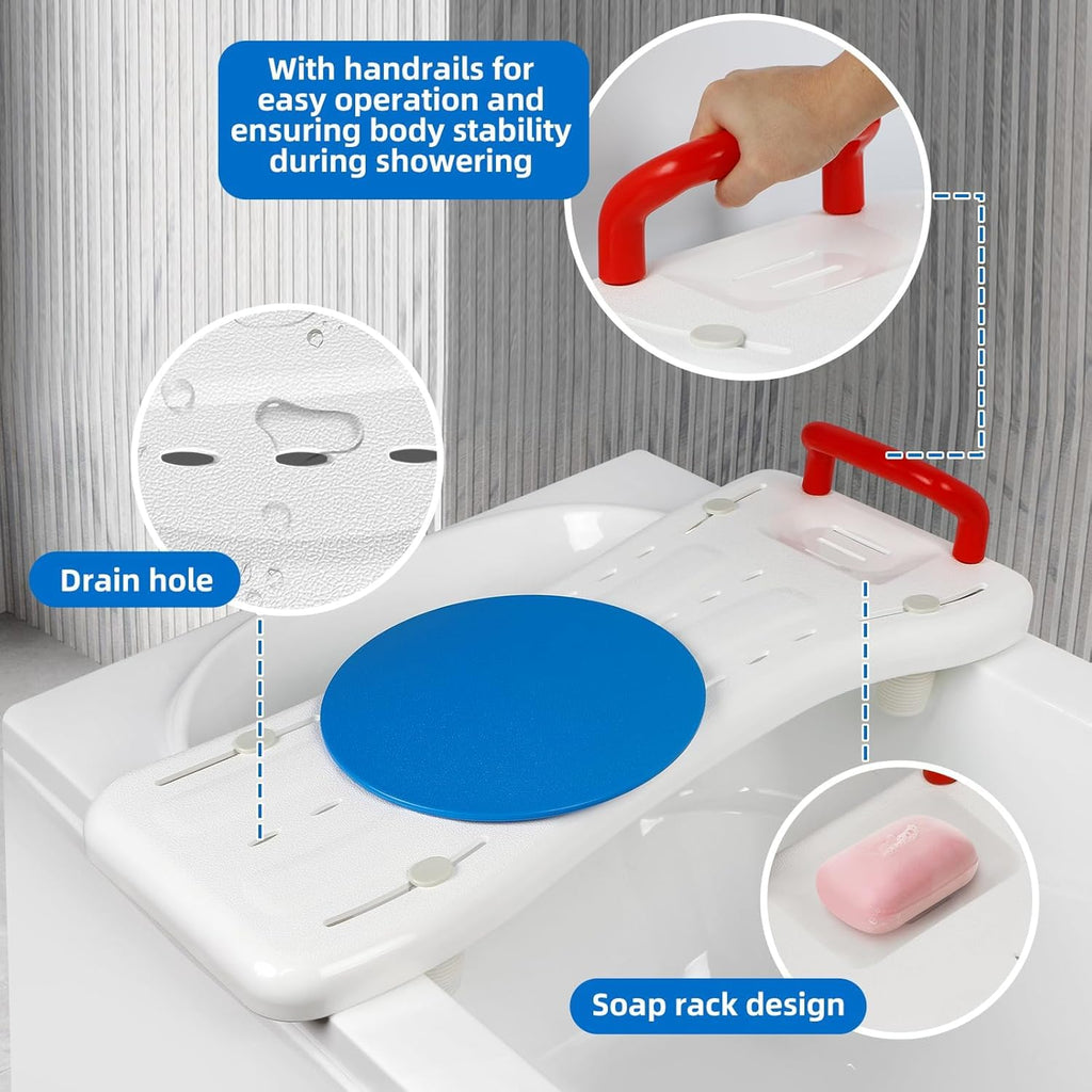 Rotating Tub Transfer Bench with Handle, 300 lbs M6929