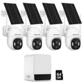 Solar Security Cameras Wireless Outdoor 4-Camera System U698
