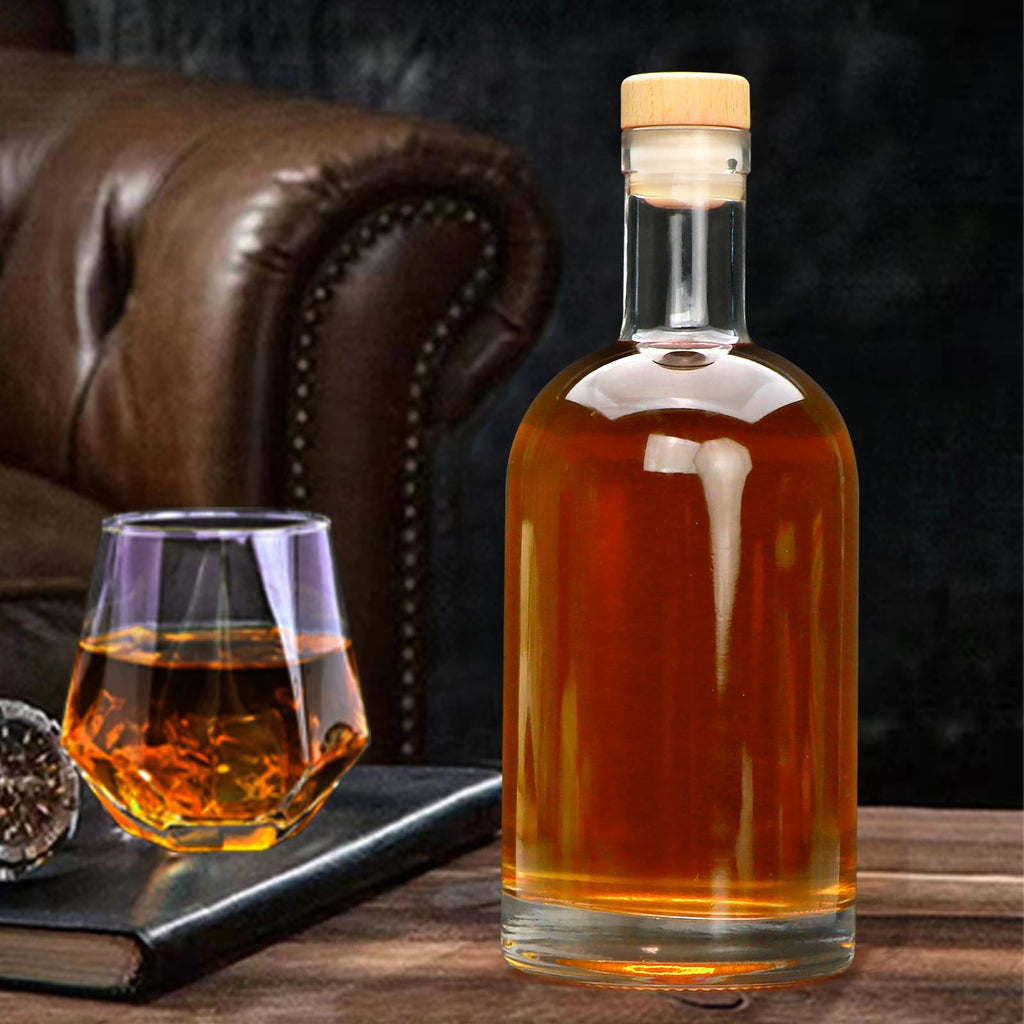 Clear Glass Bottles with T-Top Cork I524