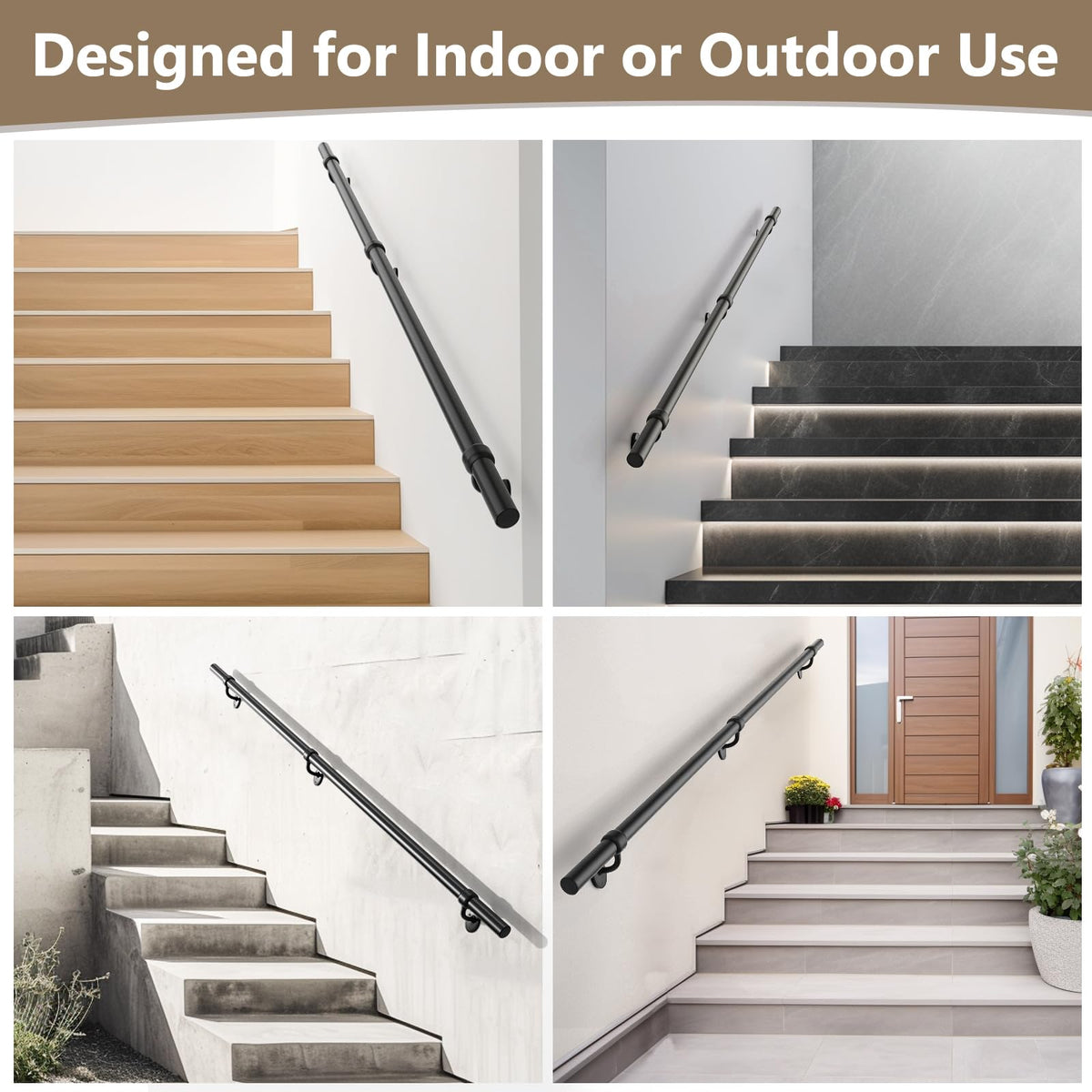 6 Feet Round Aluminum Stair Railing O93998