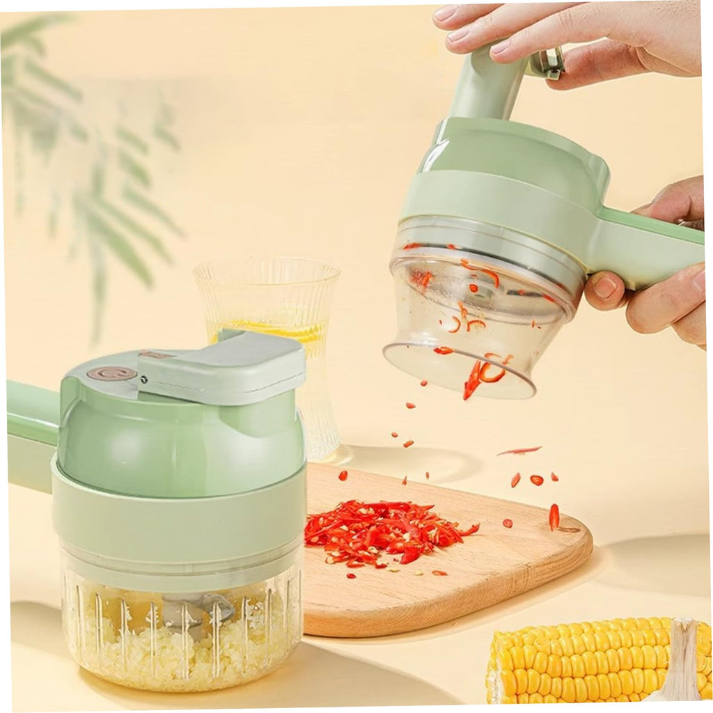 Wireless Mini 4 in 1 Electric Vegetable Chopper Rechargeable Food Cutter K9848