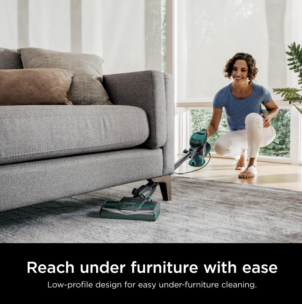 Ultra-Light Corded Vacuum for Carpets & Hard Floors, Green V291417
