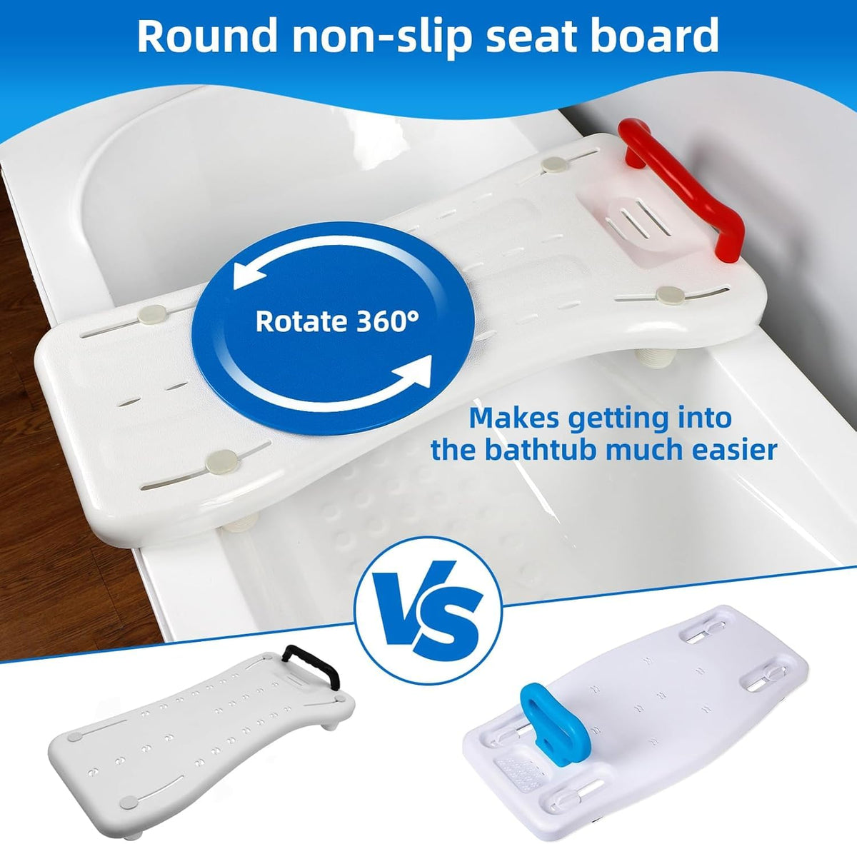 Rotating Tub Transfer Bench with Handle, 300 lbs M6929