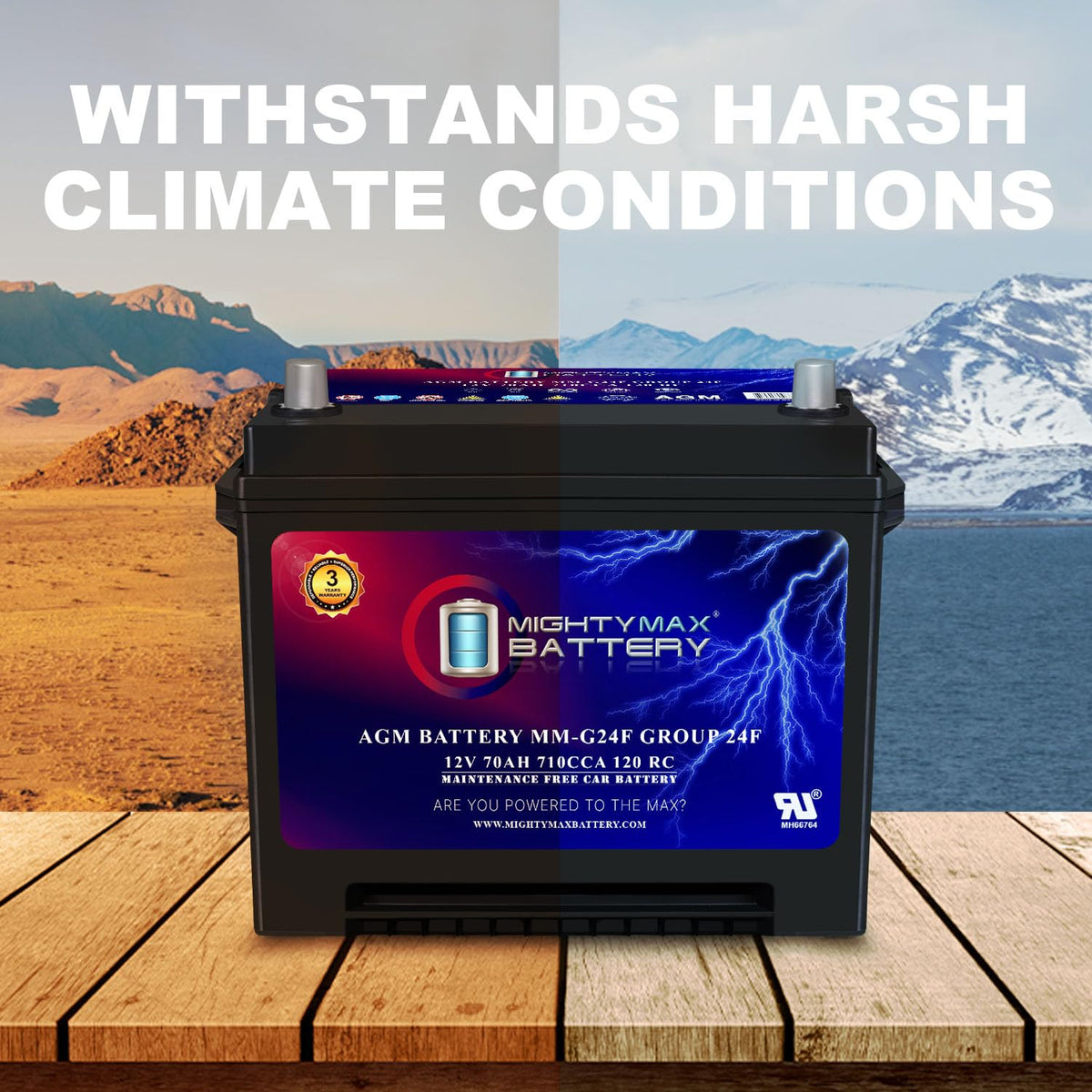 12V 70Ah AGM Replacement Battery F1230