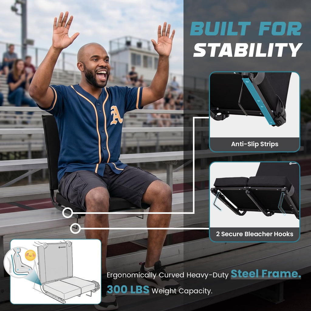 Folding Stadium Seat with Back Support H4584