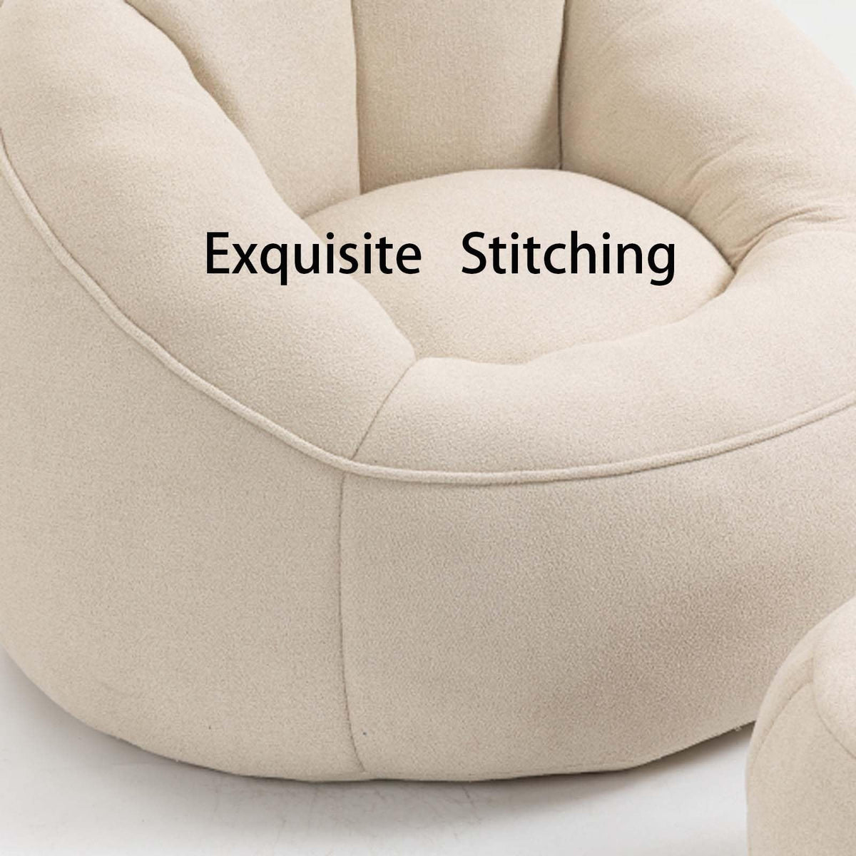 Microfiber Memory Foam Bean Bag Chair with Ottoman C430166
