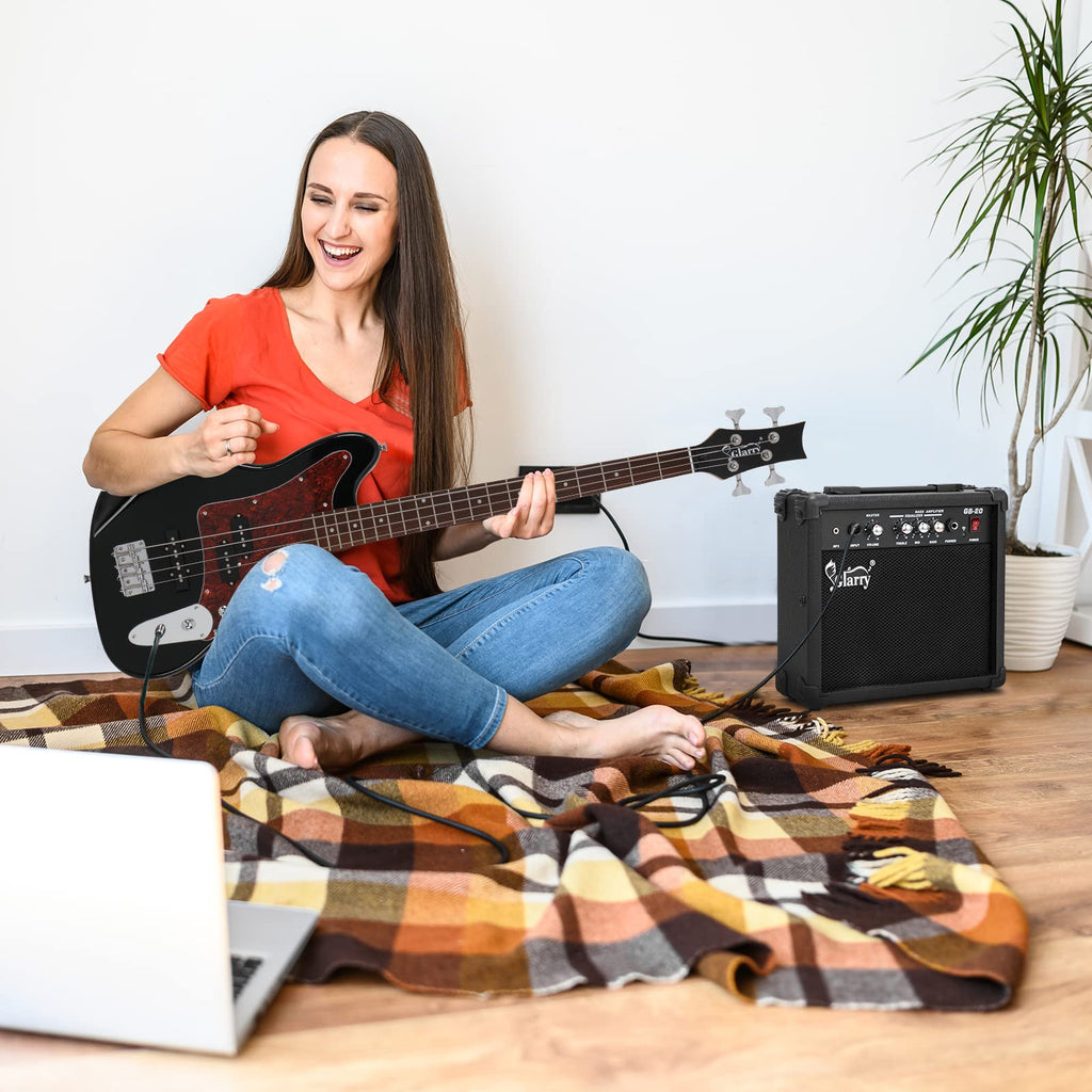 4 String Electric Bass Guitar Beginner Kit with Amp T441