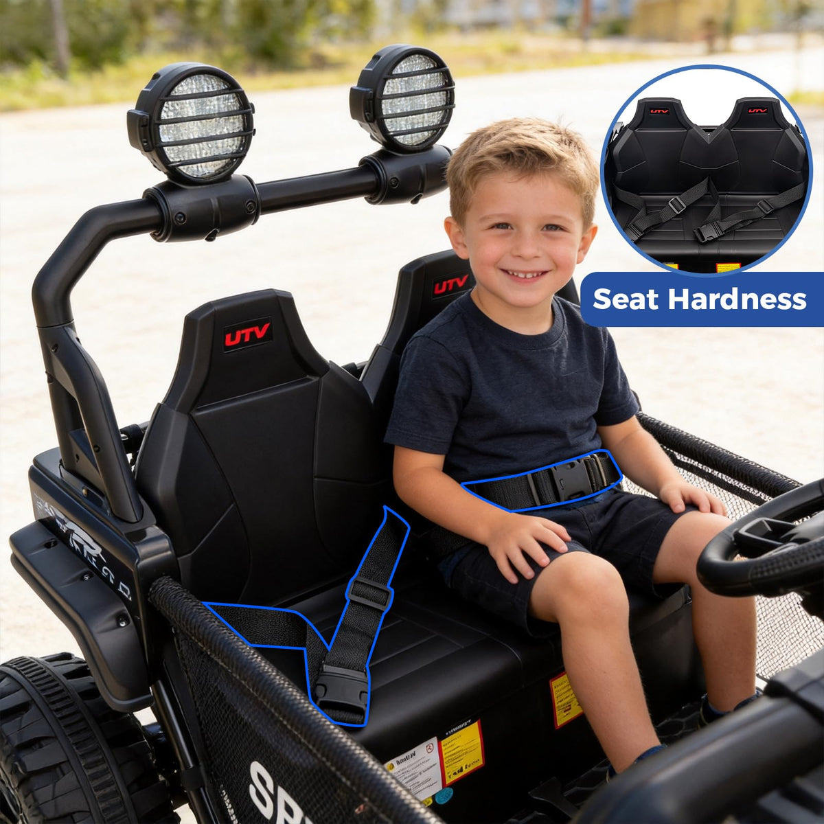 Black 24V 2 Seater Ride On Truck Car with Remote Control E5127