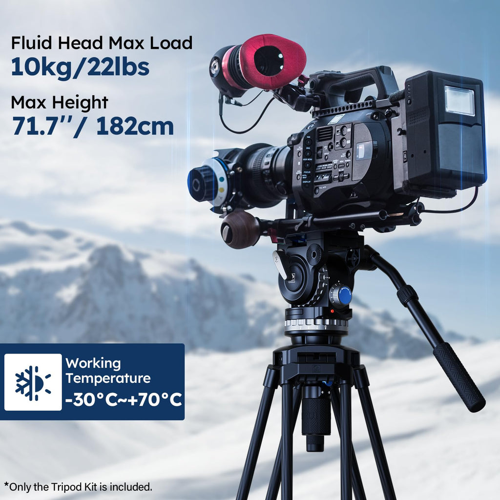 Carbon Fiber Video Tripod with Fluid Head B3863