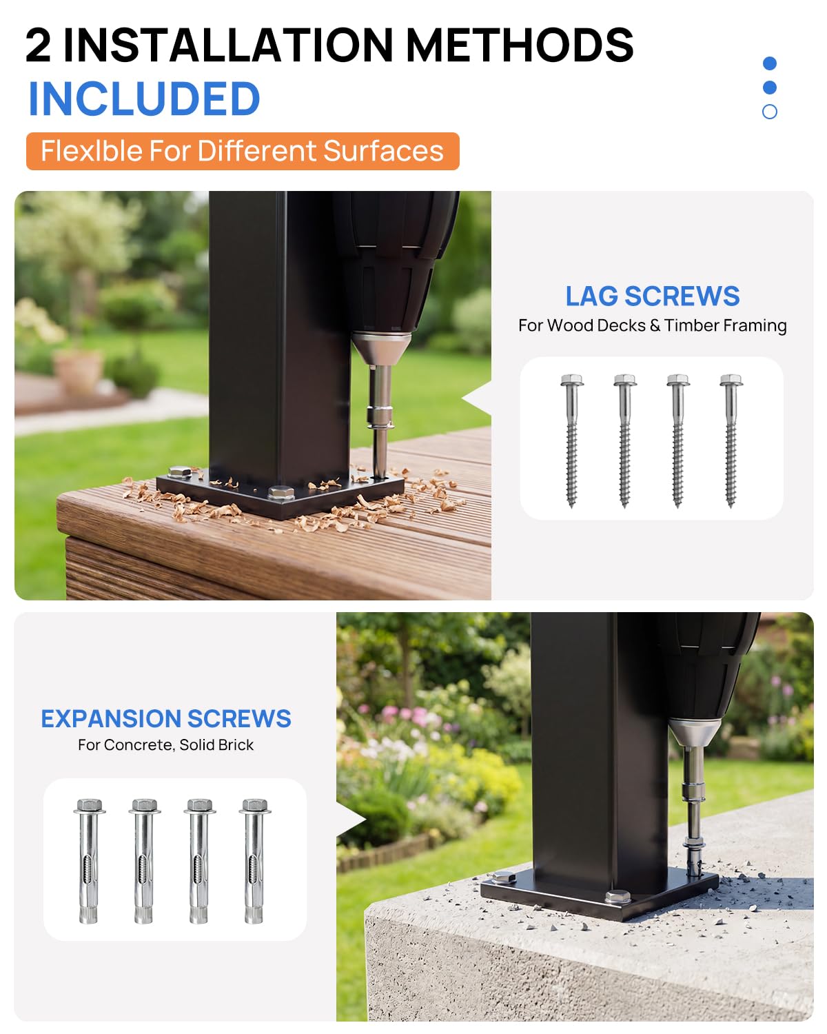 6 ft. W Aluminum Stair Railing Kit P434