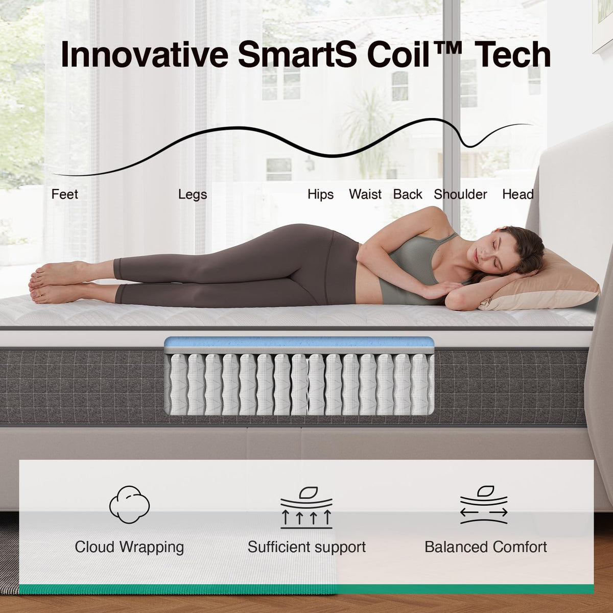 12 Inch Full Size Hybrid Gel Memory Foam Mattress U192