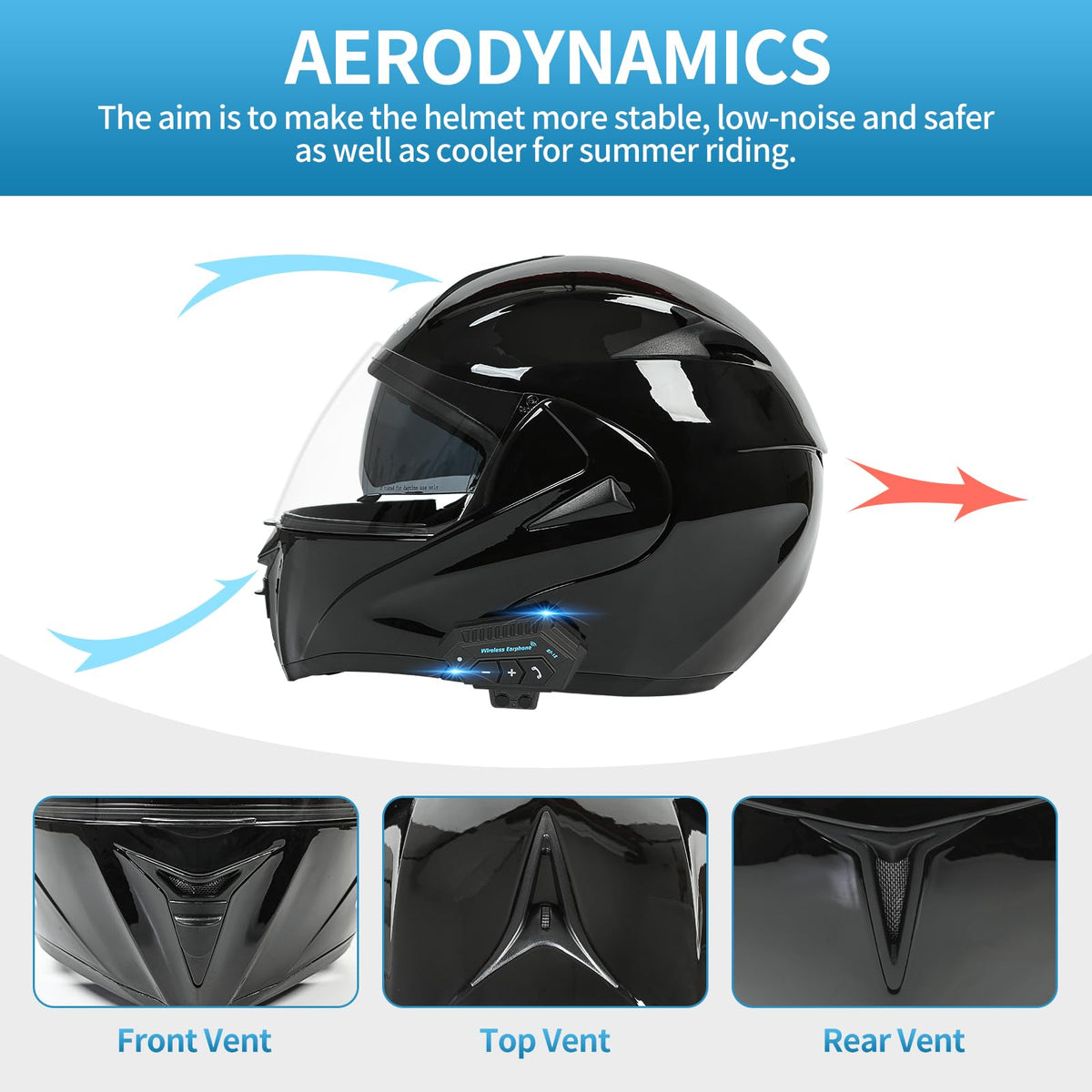 DOT Approved Bluetooth Modular Helmet S436