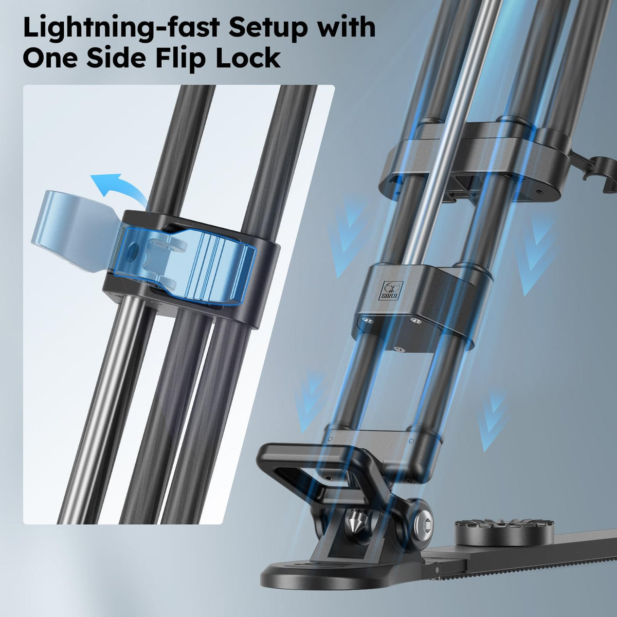 Carbon Fiber Video Tripod with Fluid Head B3863