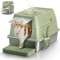 XL Enclosed Stainless Steel Cat Litter Box Q840
