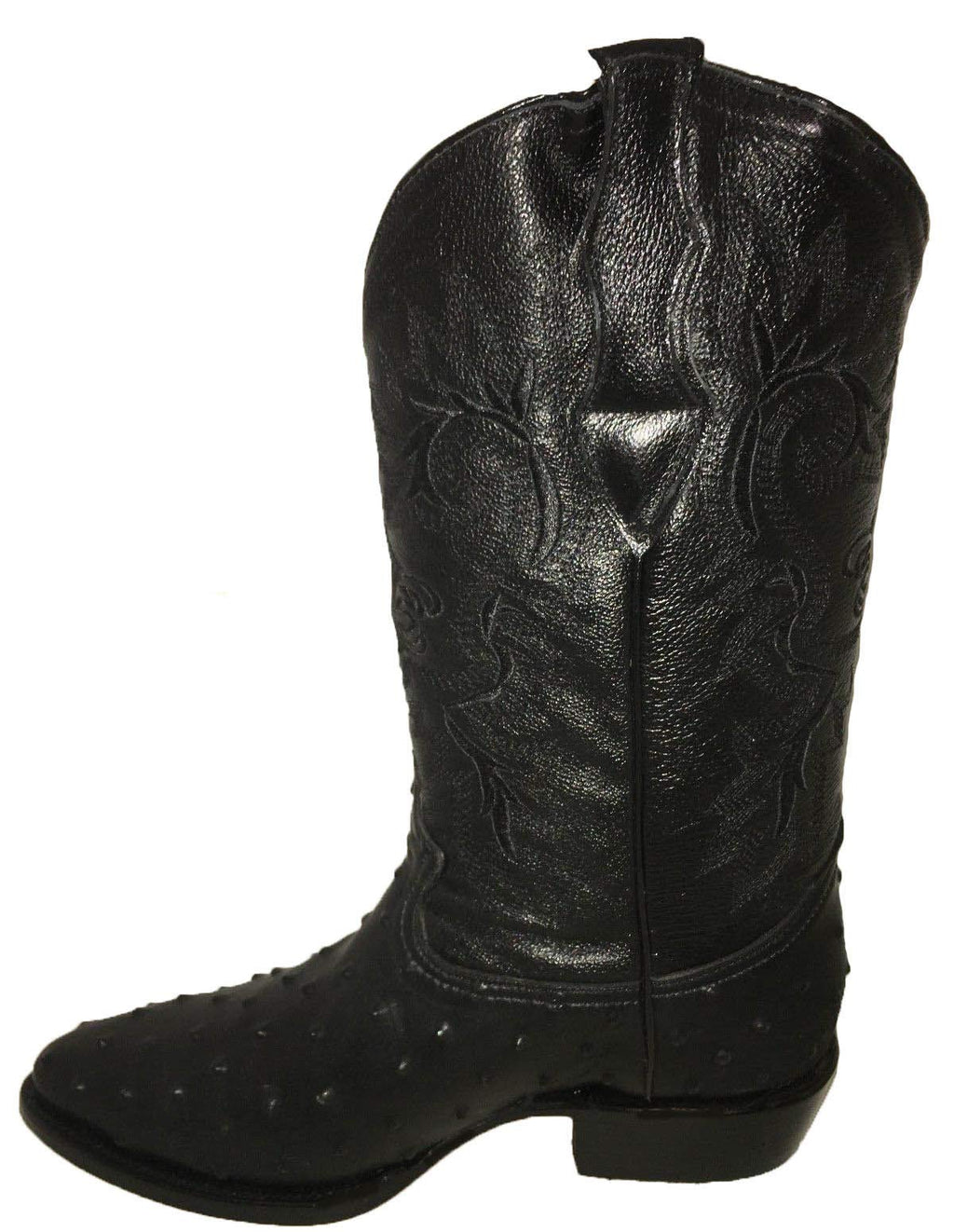 Cowboy Boots Ostrich Print Leather Western P573