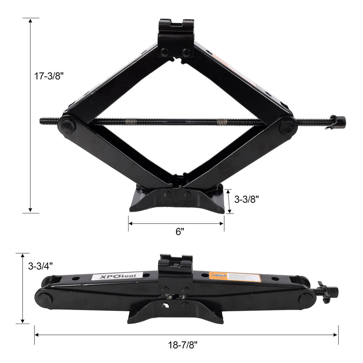 3 Ton Scissor Car Jack Kit with Wrench W98818