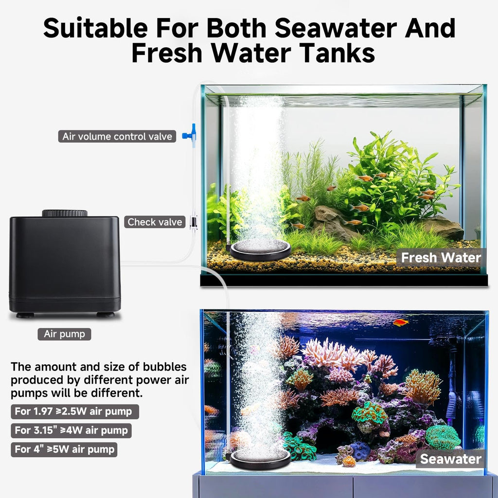 Aquarium Air Stone Diffuser Kit 2 x 2 Inch F797936