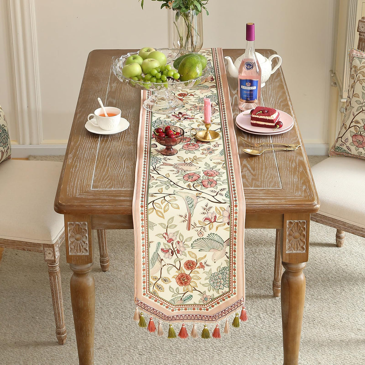 Vintage French Velvet Table Runner B59867