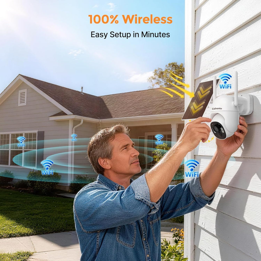 Solar Security Cameras Wireless Outdoor 4-Camera System U698