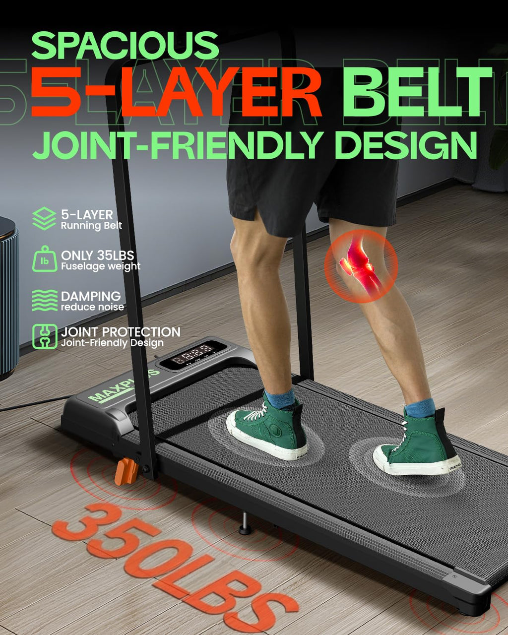 Folding Walking Pad with Incline, 2 in 1 Portable Under Desk Treadmill Q3810