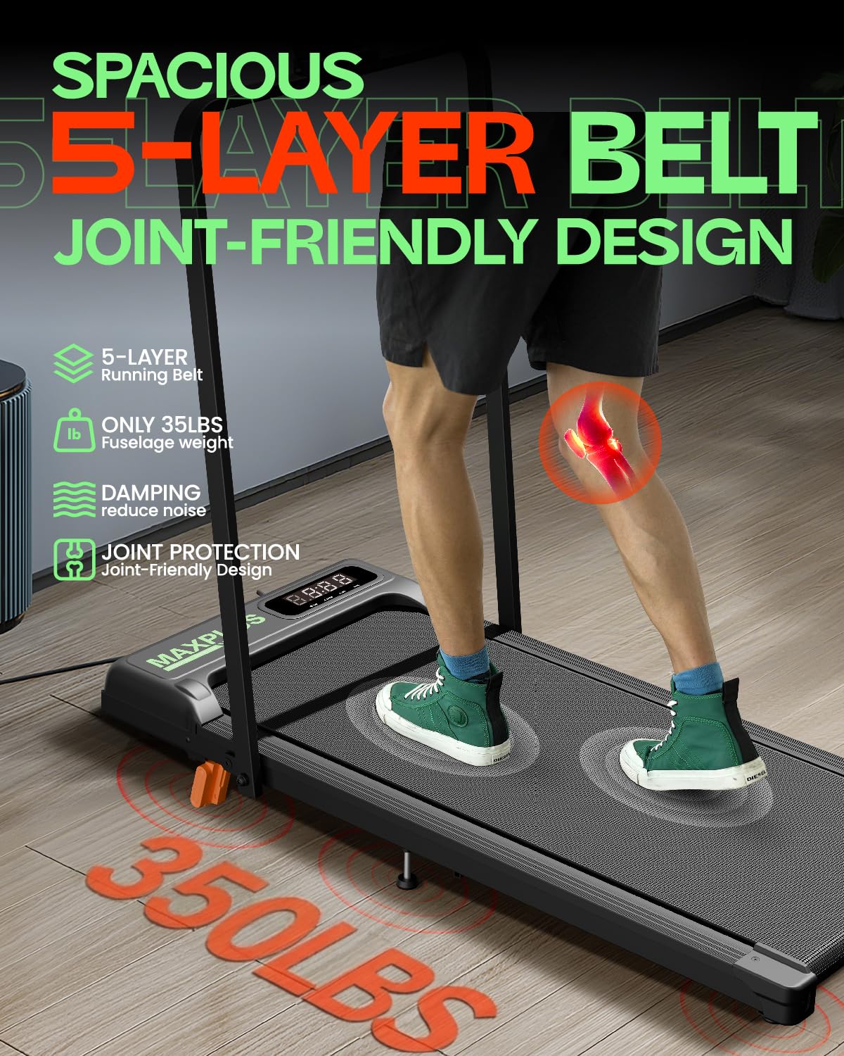 Folding Walking Pad with Incline, 2 in 1 Portable Under Desk Treadmill Q3810
